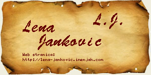Lena Janković vizit kartica